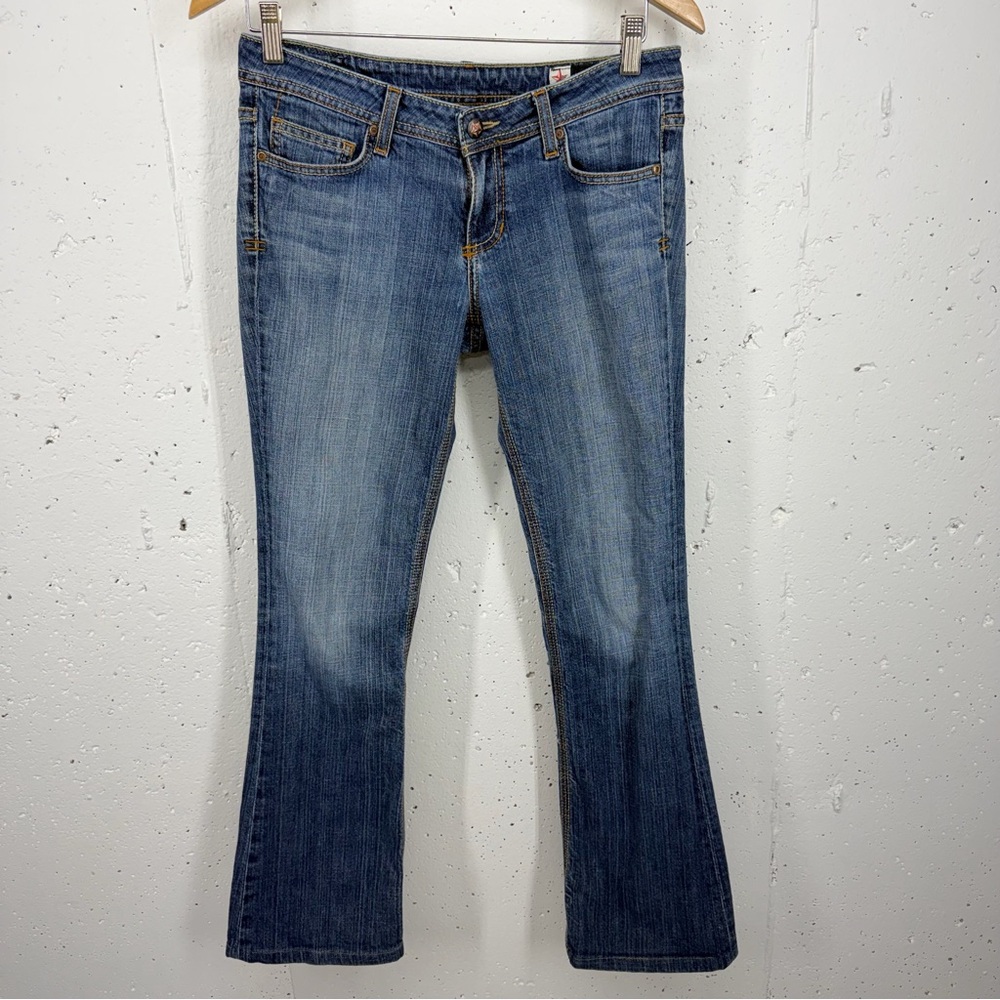 People’s Liberation Women’s Size 28 Vintage Y2K Star Pocket Boot Cut Jeans
